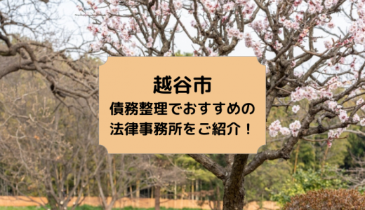 【2023年版】越谷市で債務整理や無料相談ができる！おすすめ弁護士・司法書士事務所20選