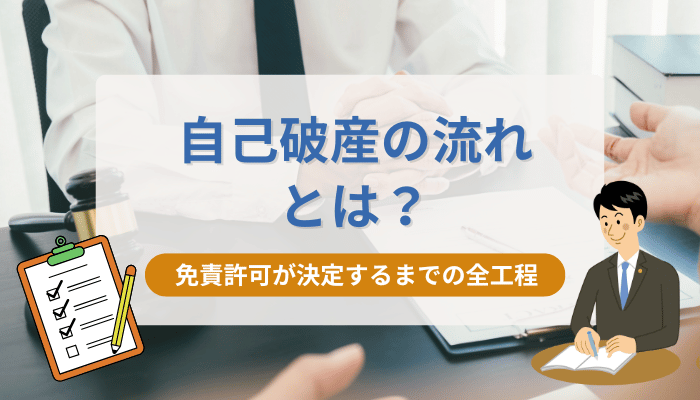 自己破産の流れとは？免責許可が決定するまでの全工程