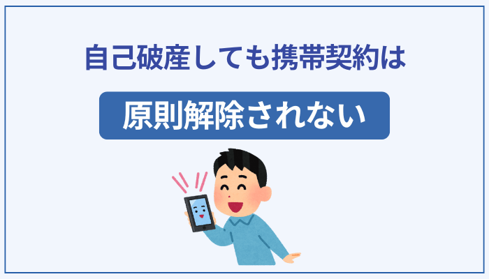自己破産しても携帯契約は原則解除されない